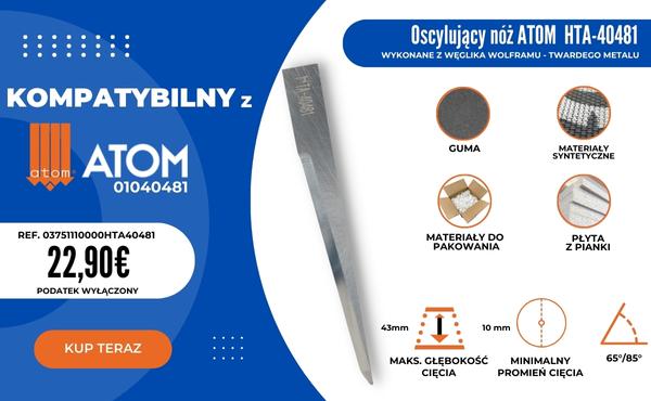 Ostrze Atom 01040481 / HTA-40481 / kompatybilne z automatem do cięcia Atom